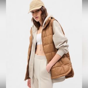 Gap Puffer Vest Camel Hair Tan